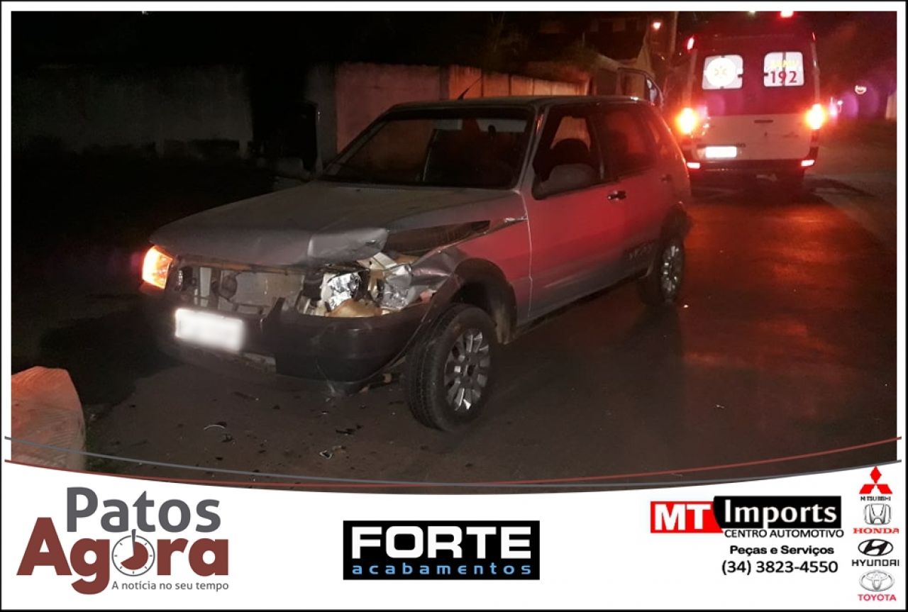 Motorista fica ferida em acidente de trânsito em Patos de Minas
