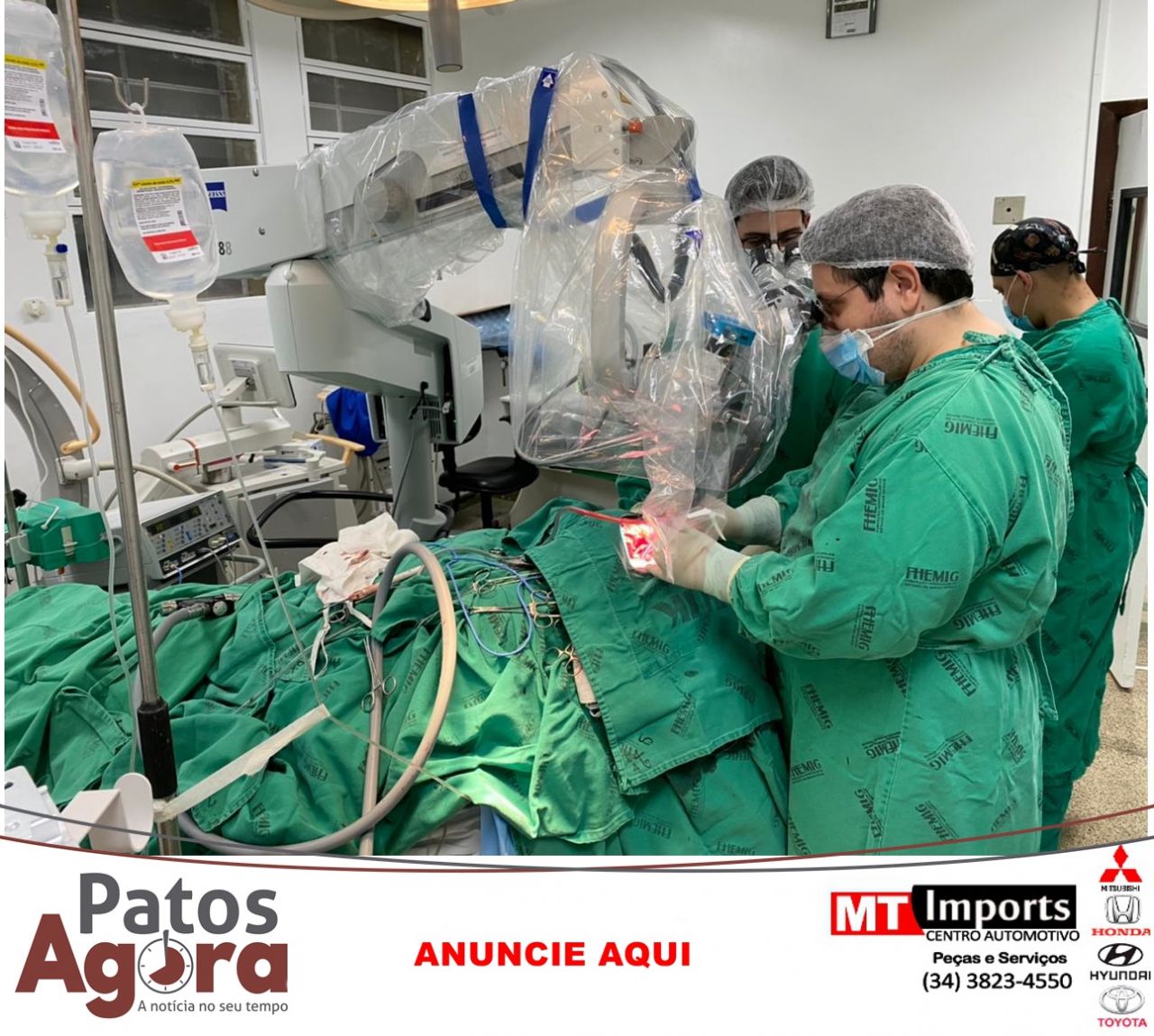 Hospital Regional Antônio Dias realiza primeira cirurgia de aneurisma por microscopia