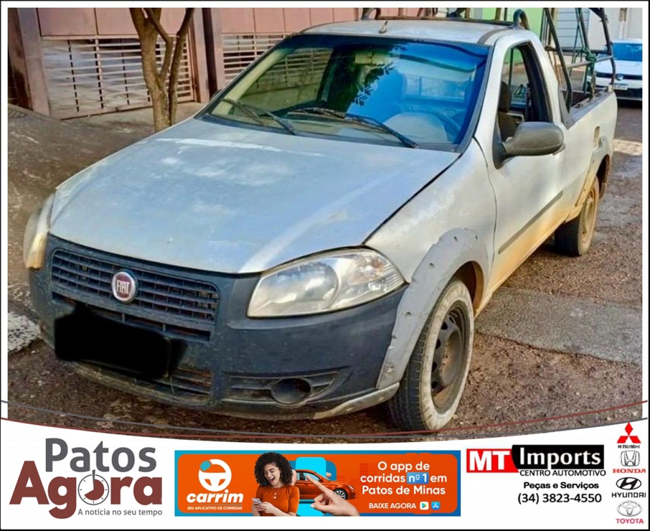 PM persegue e prende dupla em flagrante após recuperar caminhonete furtada em Patos de Minas