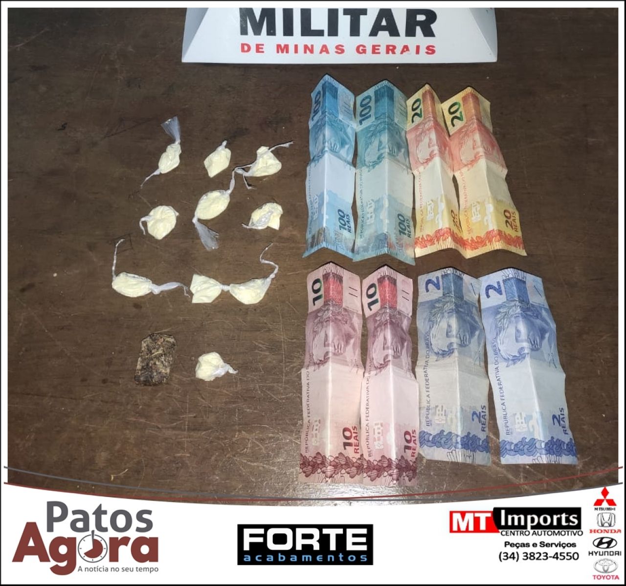 Polícia Militar de Patrocínio prende autor de tráfico de drogas
