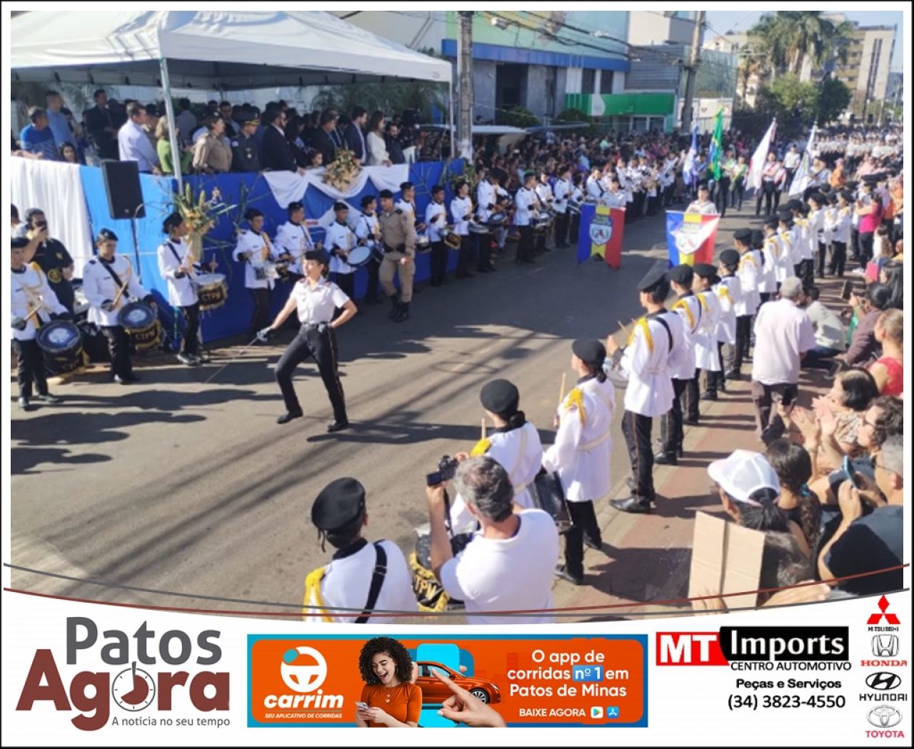 Patos de Minas Celebra 132 anos com tradicional desfile cívico/militar