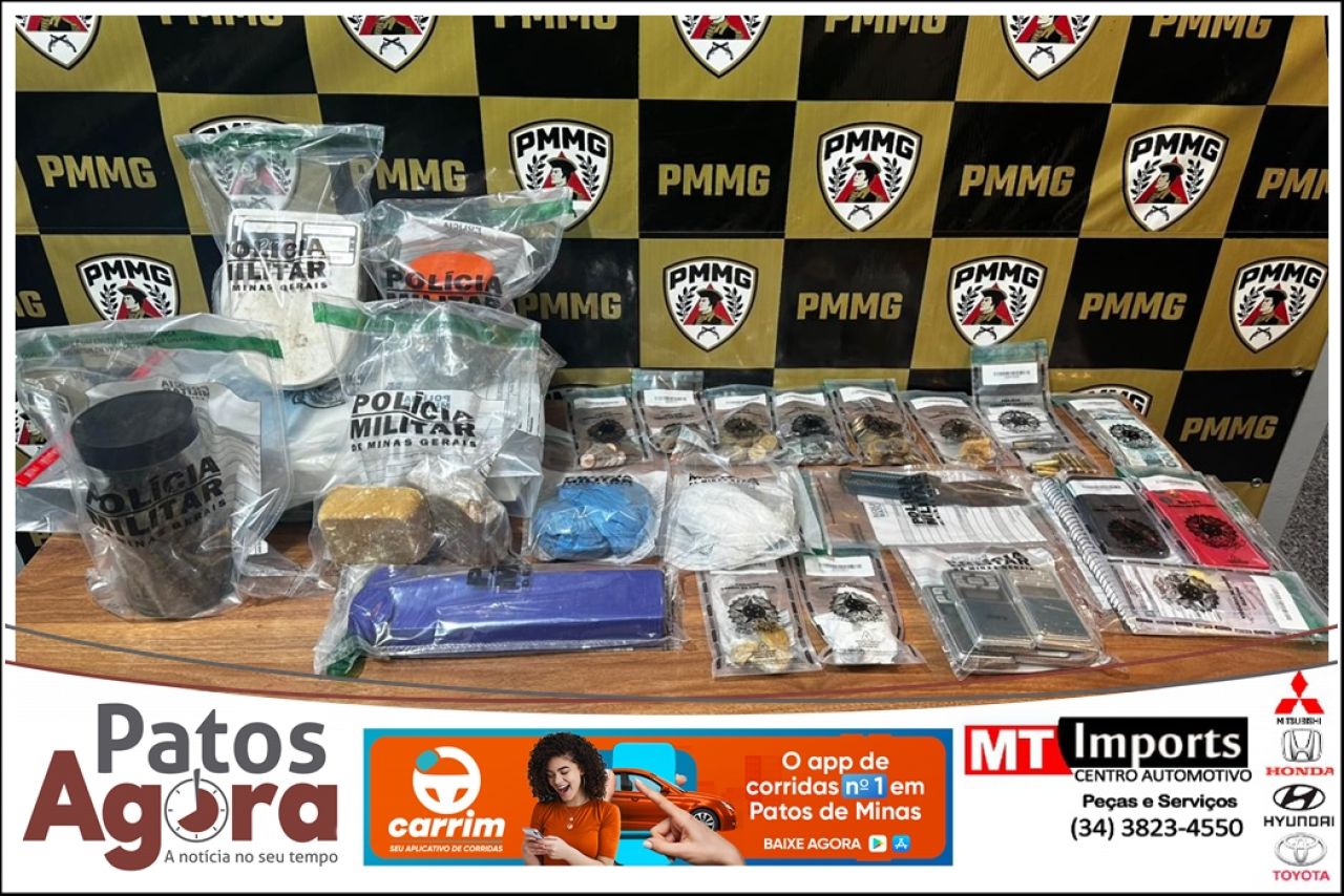 PM de São Gotardo desarticula ponto de tráfico e prende dupla em flagrante