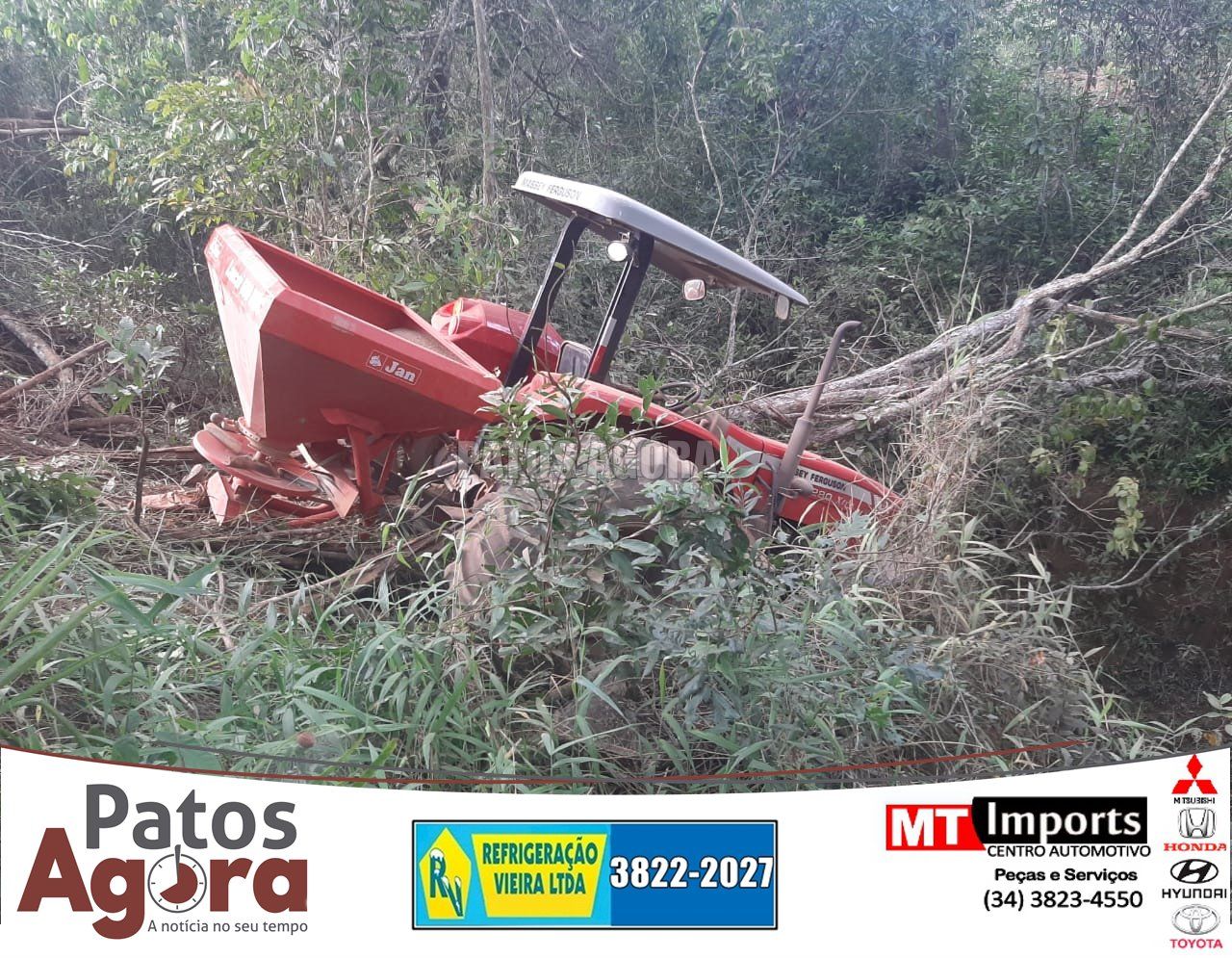 Tratorista morre em acidente na zona rural de Patos de Minas