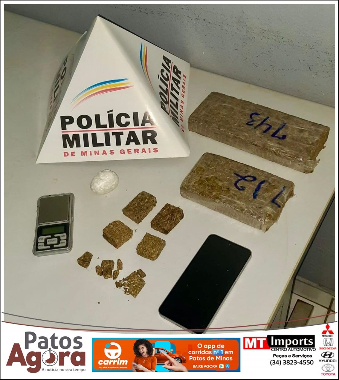 PM prende homem por tráfico de drogas no Bairro Santa Terezinha