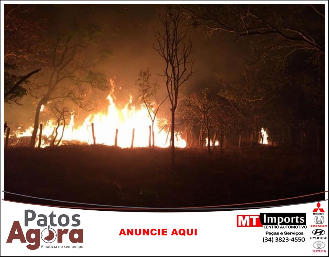 Incêndio destrói reserva ambiental no Chapadão de São Pedro
