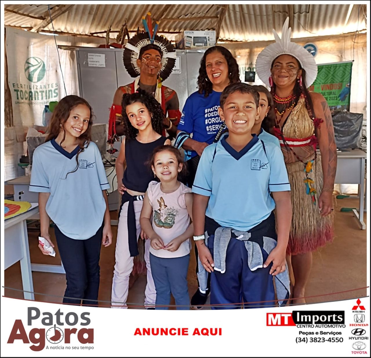 Alunos da zona rural de Patos de Minas visitam aldeia indígena Xururu Kariri Renascer Wakonã