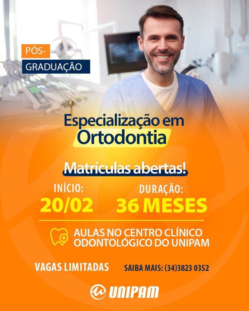 UNIPAM ofertará curso de especialização em Ortodontia