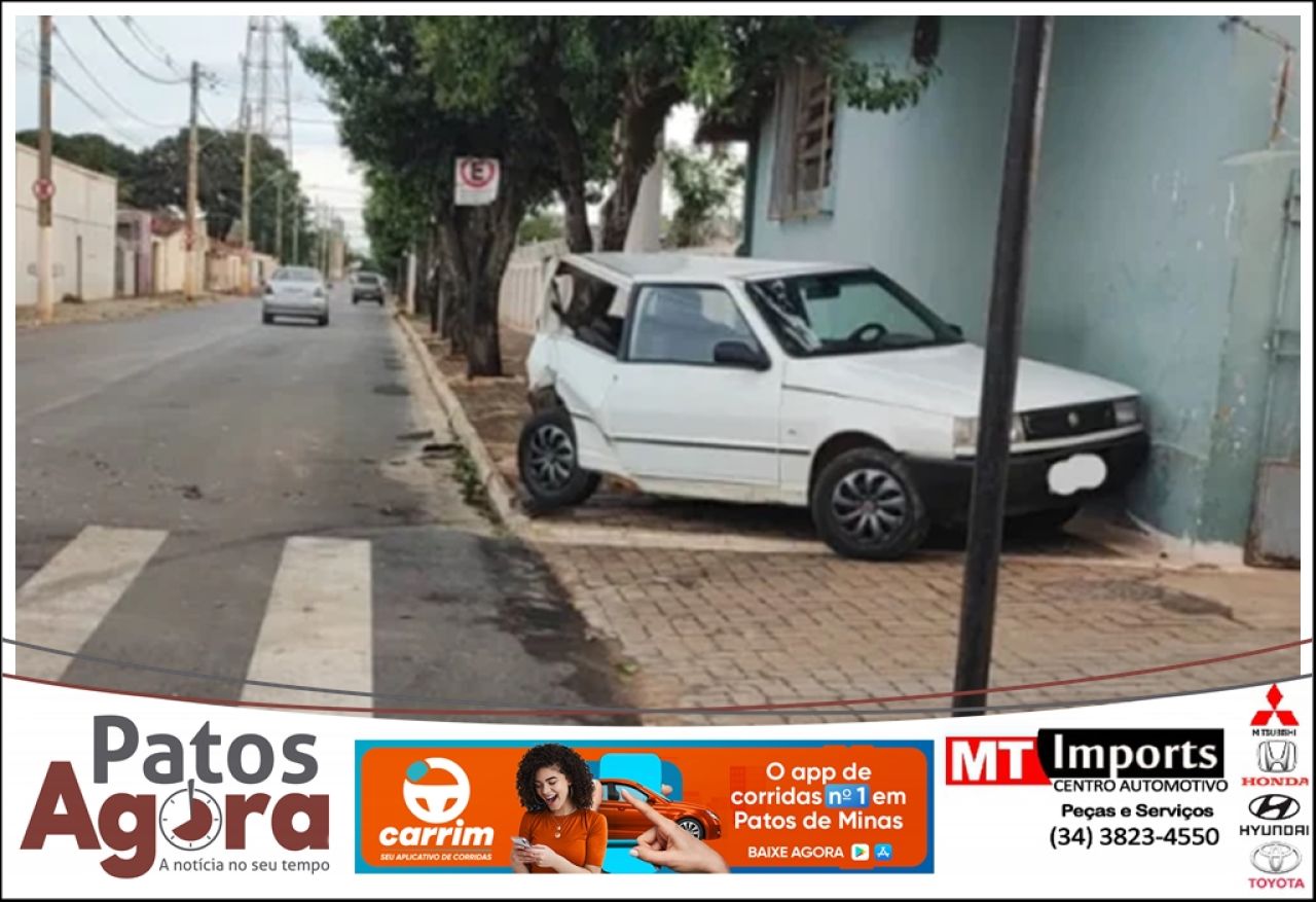 Motorista foge após atingir Fiat Uno com Vectra na Rua Vereador João Pacheco