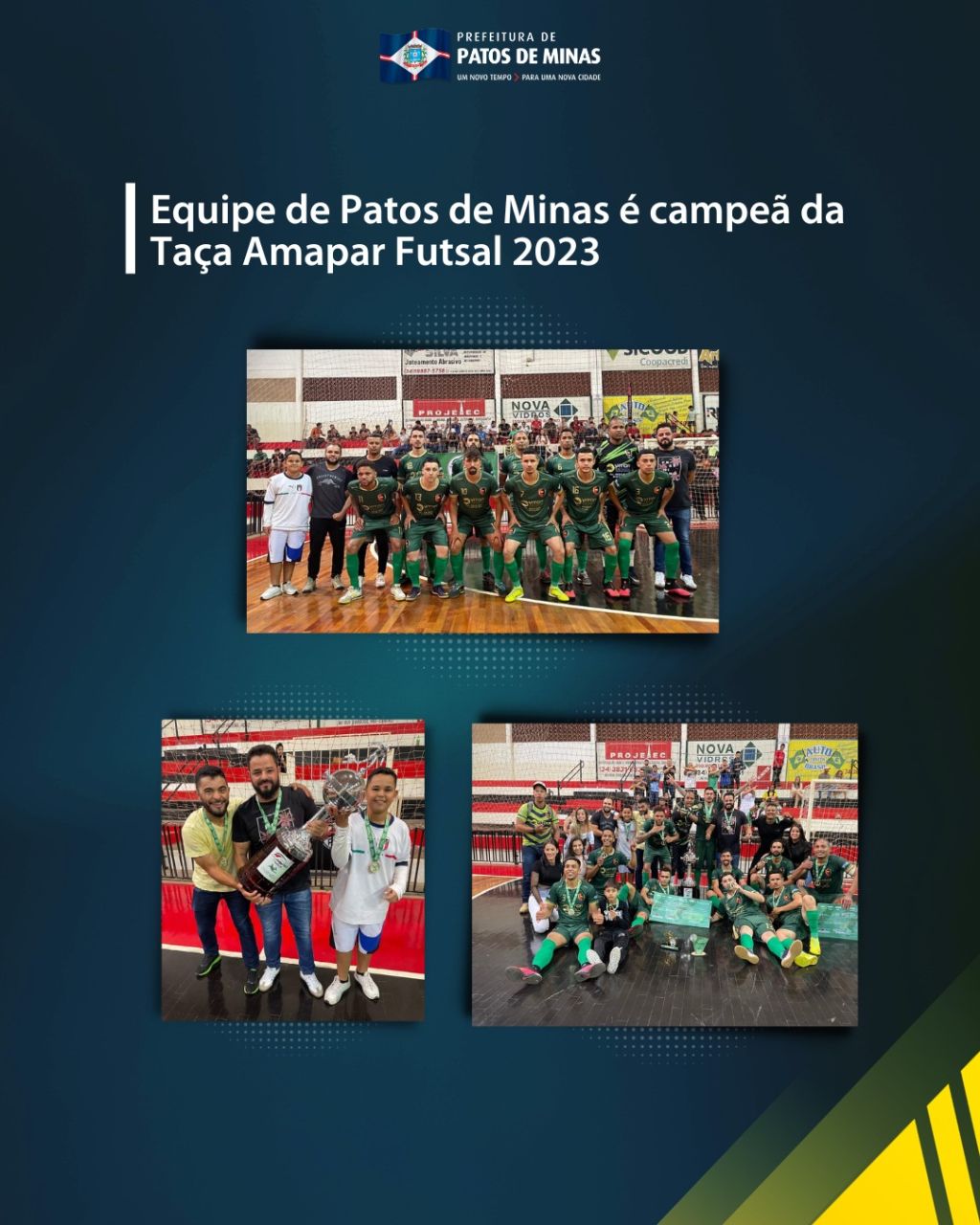 Equipe de Patos de Minas vence Patrocínio na final da Taça Amapar Futsal 2023