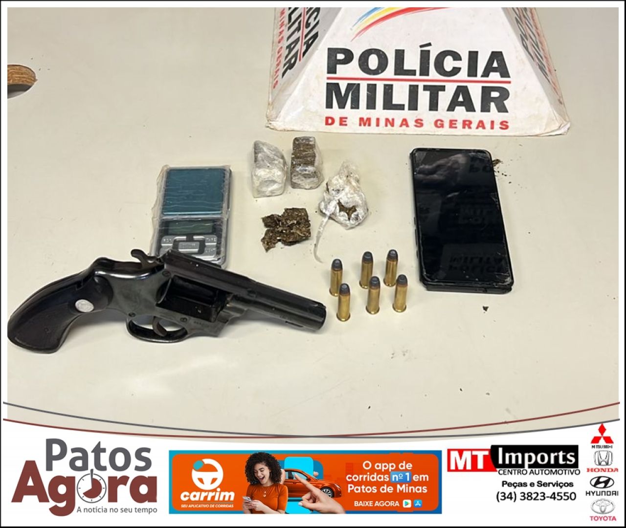 Polícia Militar prende dois autores por tráfico de drogas em Patrocínio