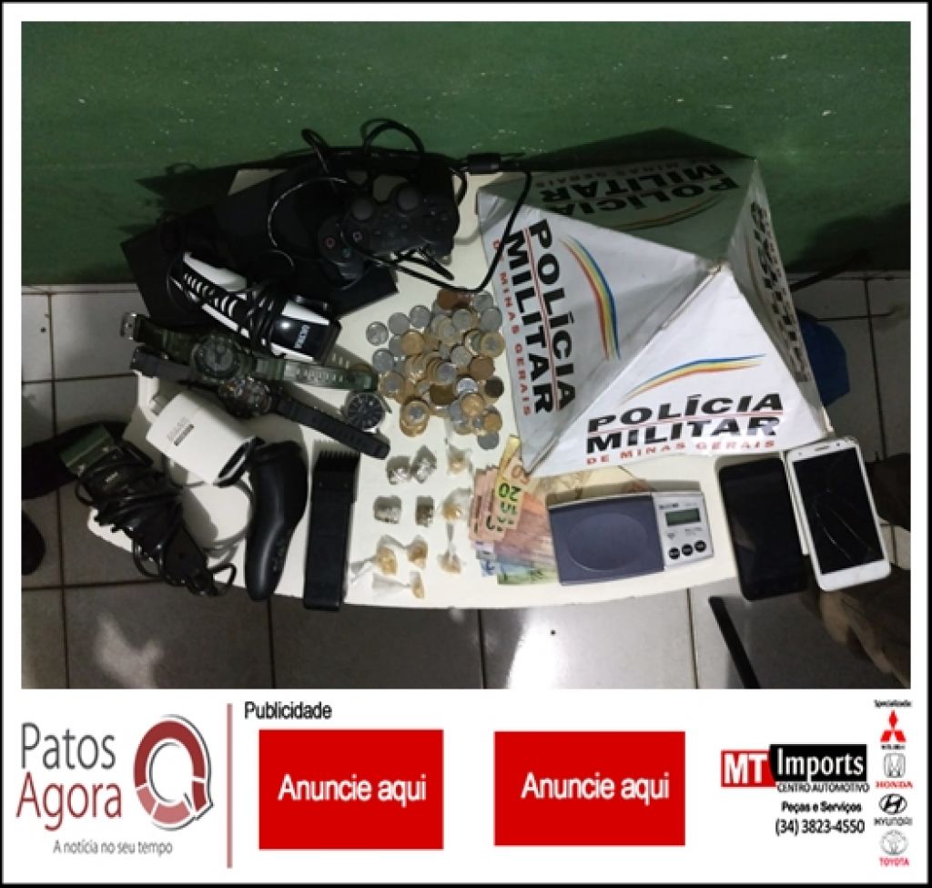 PM prende rapaz de 19 anos suspeito de tráfico no Bairro Vila Rosa