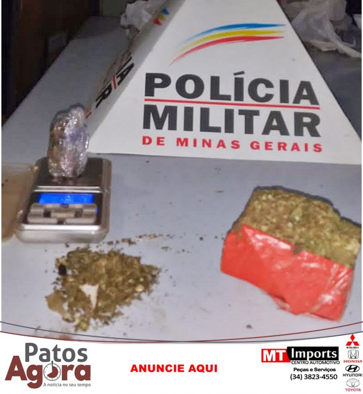 PM prende rapaz suspeito de tráfico de drogas no Bairro Novo Horizonte