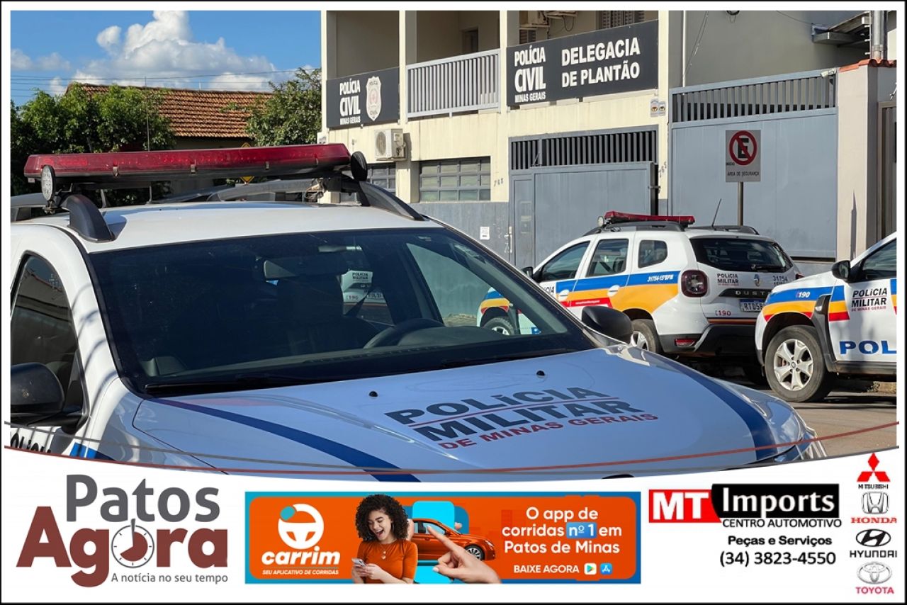 Casal é preso após ser flagrado furtando farmácia no Centro de Patos de Minas
