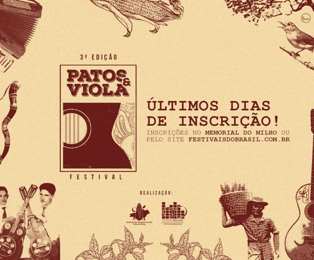 Inscrições para festival Patos de Viola se encerram na próxima quarta-feira