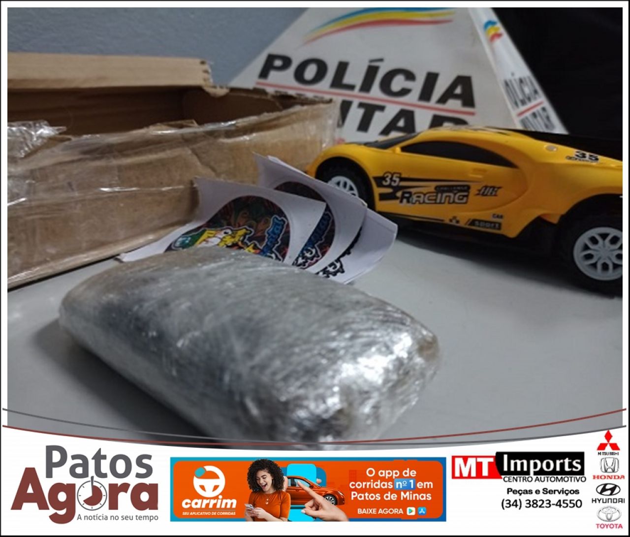 PM prende rapaz que recebeu encomenda de haxixe em Patos de Minas