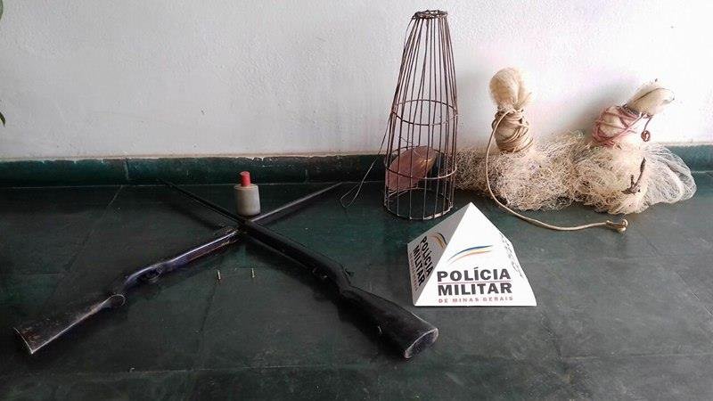 São Gotardo: PM prende homem e apreende armas e munições usados na caça predatória