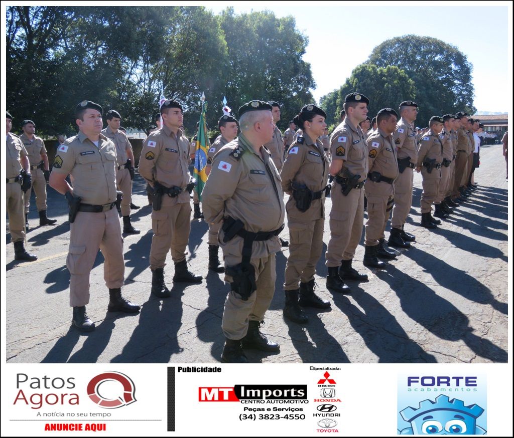 Polícia Militar de Patos de Minas comemora o aniversário da PMMG, da 10ª RPM e o dia dos veteranos