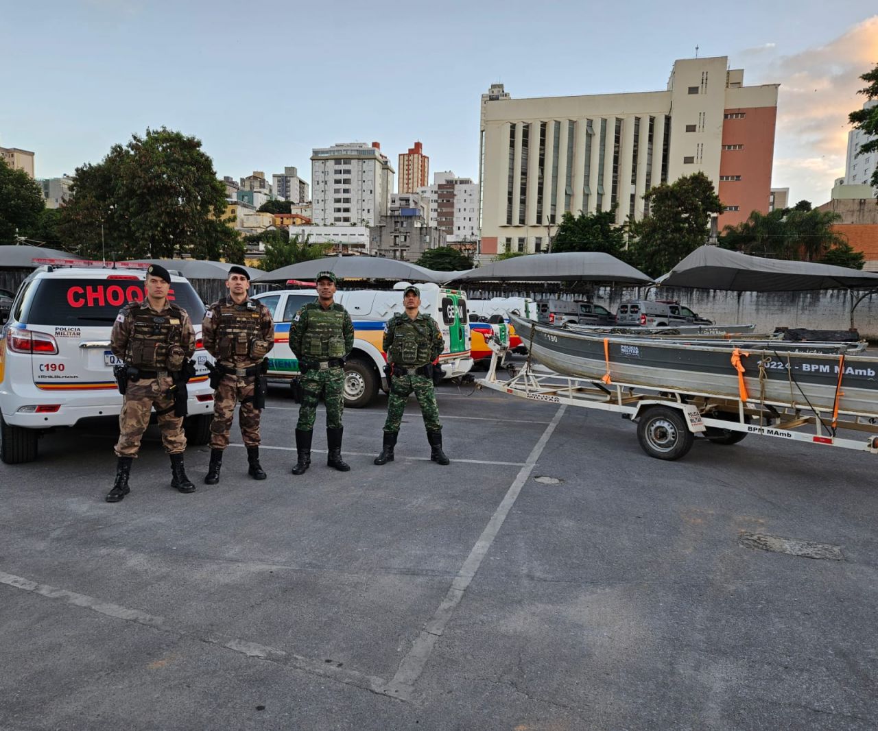 Minas envia novo efetivo e equipamentos da Polícia Militar para apoio ao Rio Grande do Sul