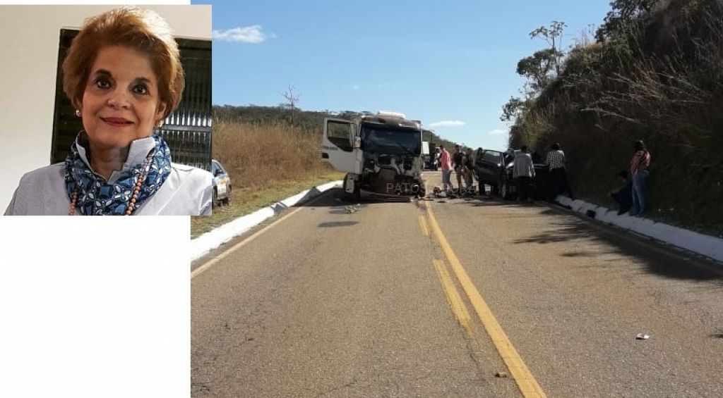 Médica morre em colisão entre carro e caminhão na MG-188