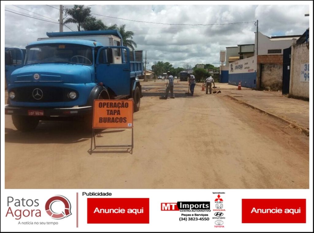 Prefeitura dá início a operação tapa-buracos em Patos de Minas
