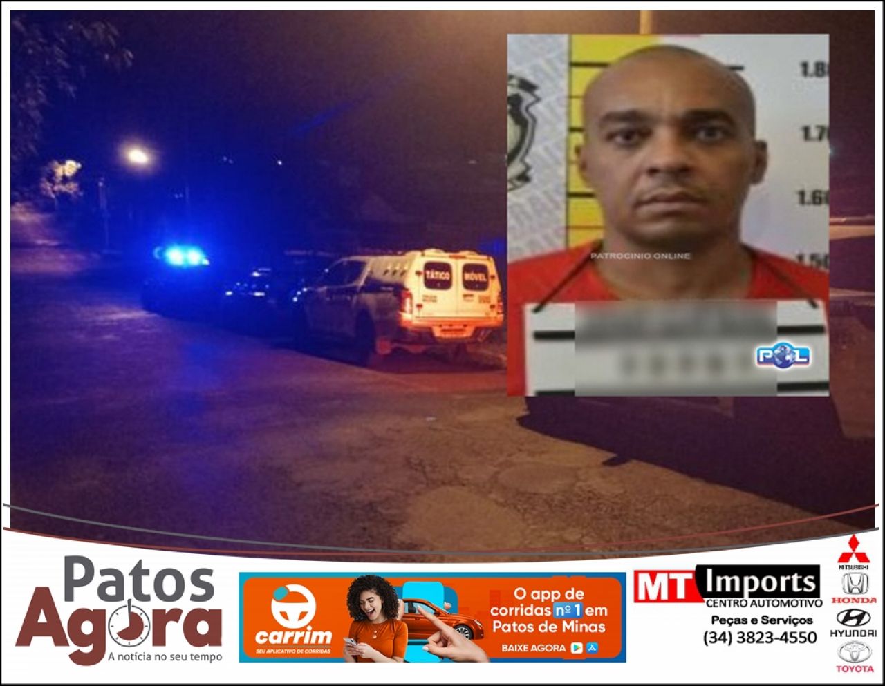 Patrocínio: homens usando fardas semelhantes da PM matam ex-chefe do tráfico de Belo Horizonte