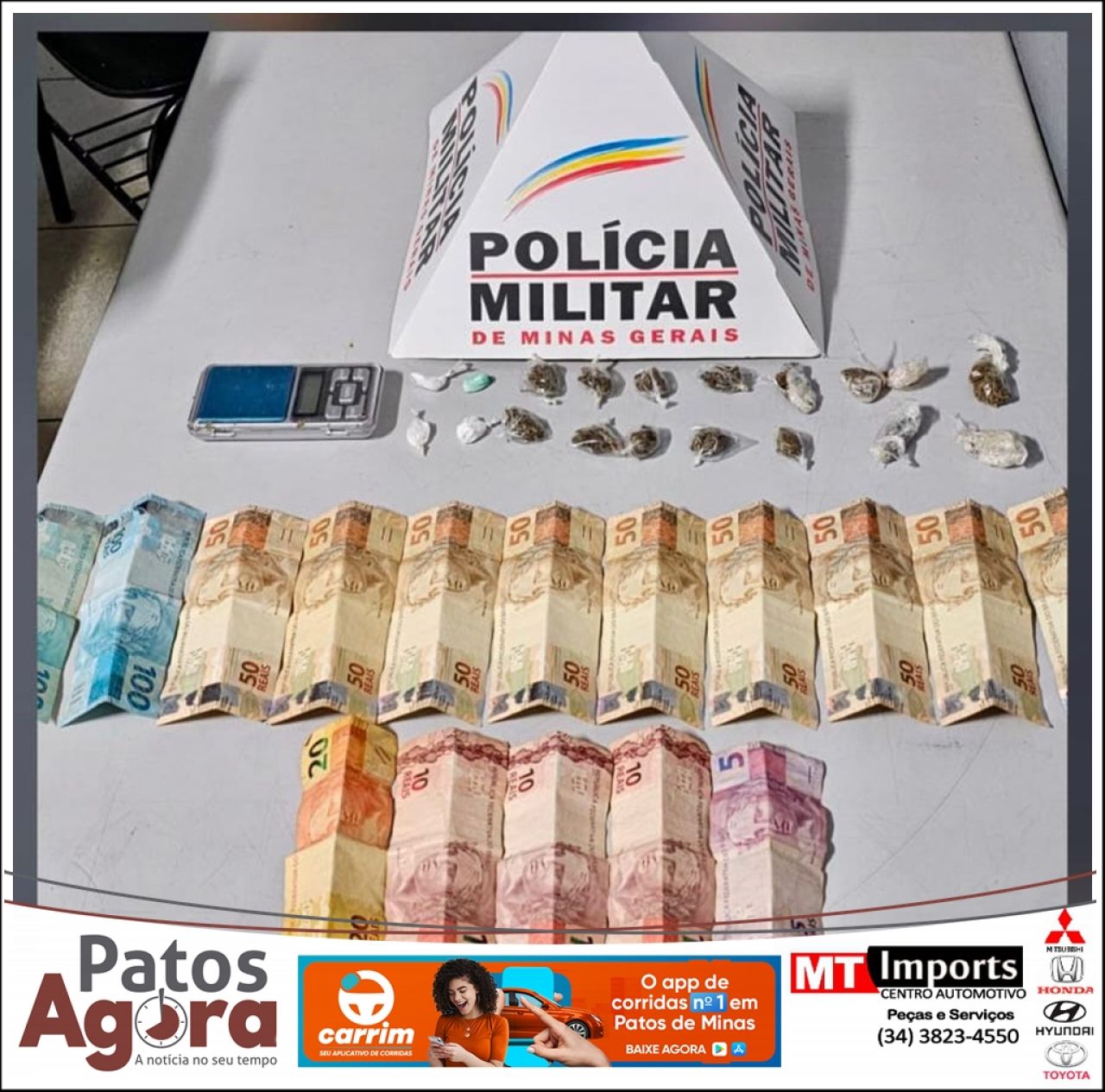Jovem é preso em flagrante por tráfico de drogas no bairro Sebastião Amorim