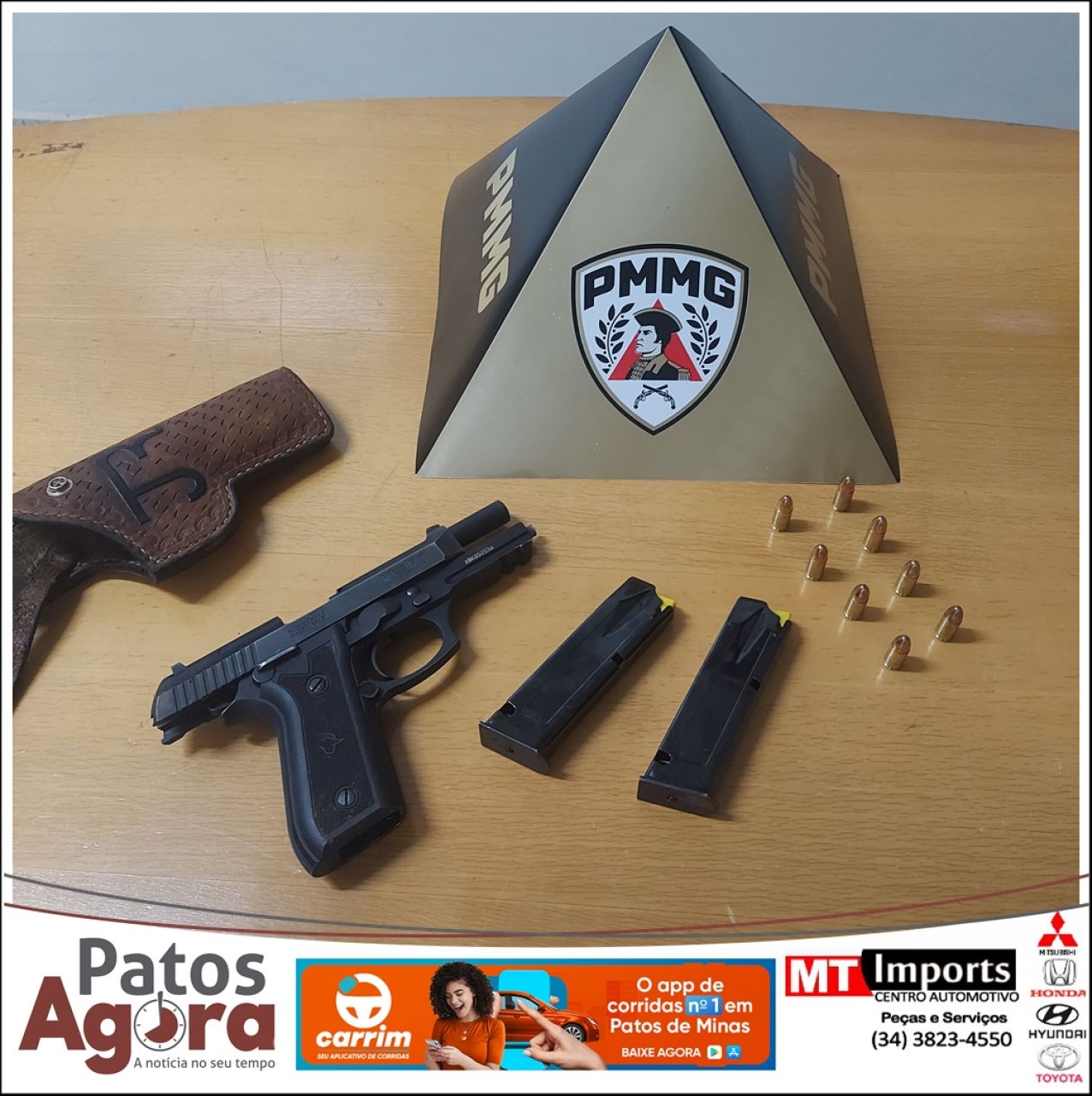 PM prende dupla que efetuava disparos de arma de fogo em cavalgada em Arapuá