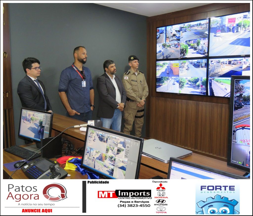 Polícia Militar de Carmo do Paranaíba inaugura central de Videomonitoramento Olho Vivo