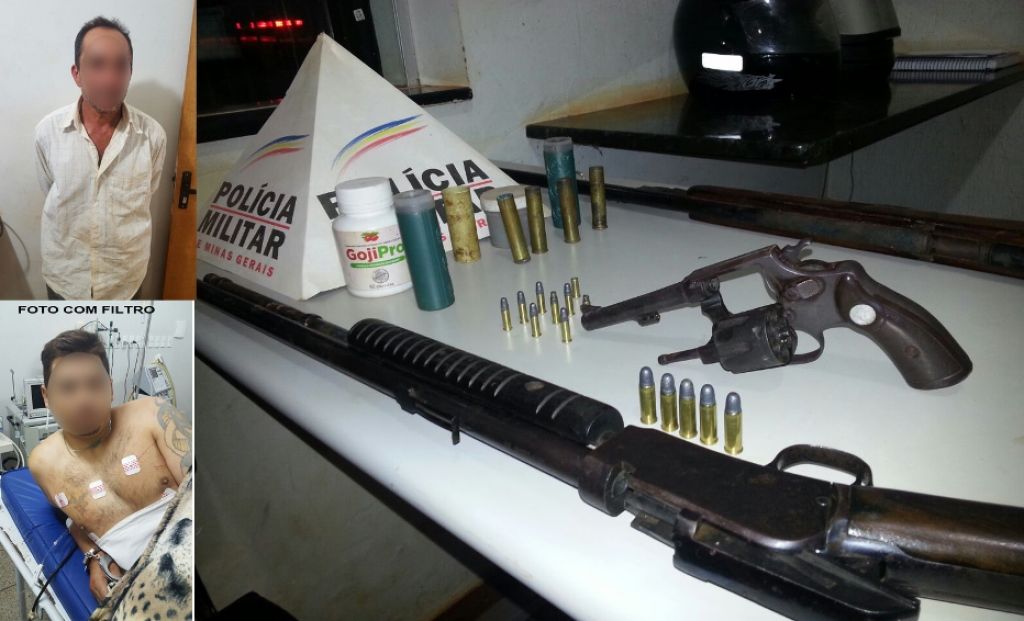Monte Carmelo: Homem armado tenta atirar em policial militar que revida lhe atingindo