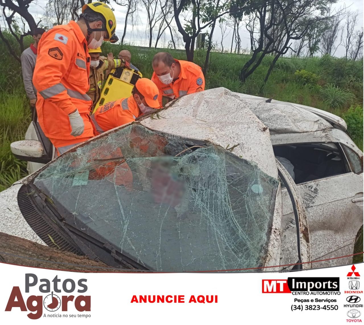 Condutora natural de Patos de Minas morre em acidente na BR-146 próximo de Araxá