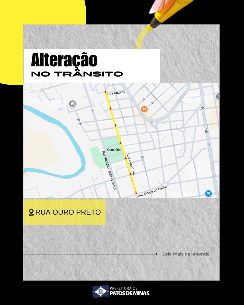 Atenção, motoristas! Rua Ouro Preto passará a ser mão única a partir desta semana