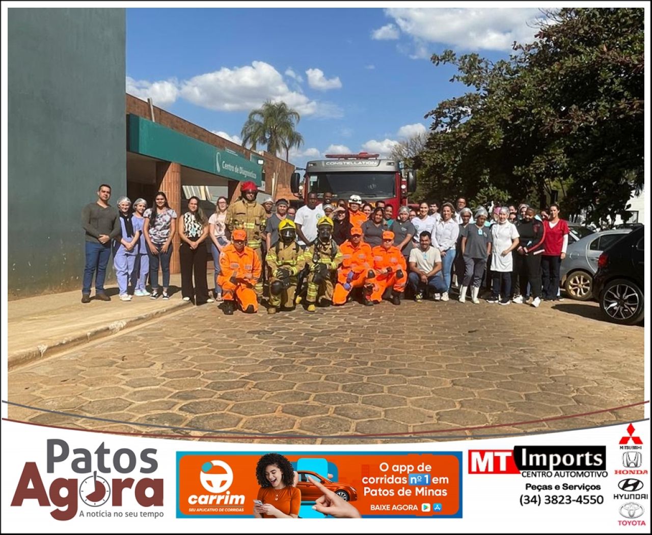 Corpo de Bombeiros realiza simulado de rota de emergência na Santa Casa de Patrocínio