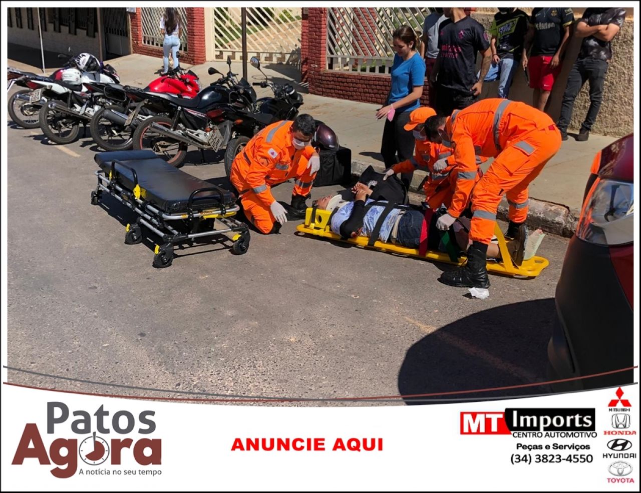 Motociclista fica ferido em acidente na Avenida Ivan Borges Porto 