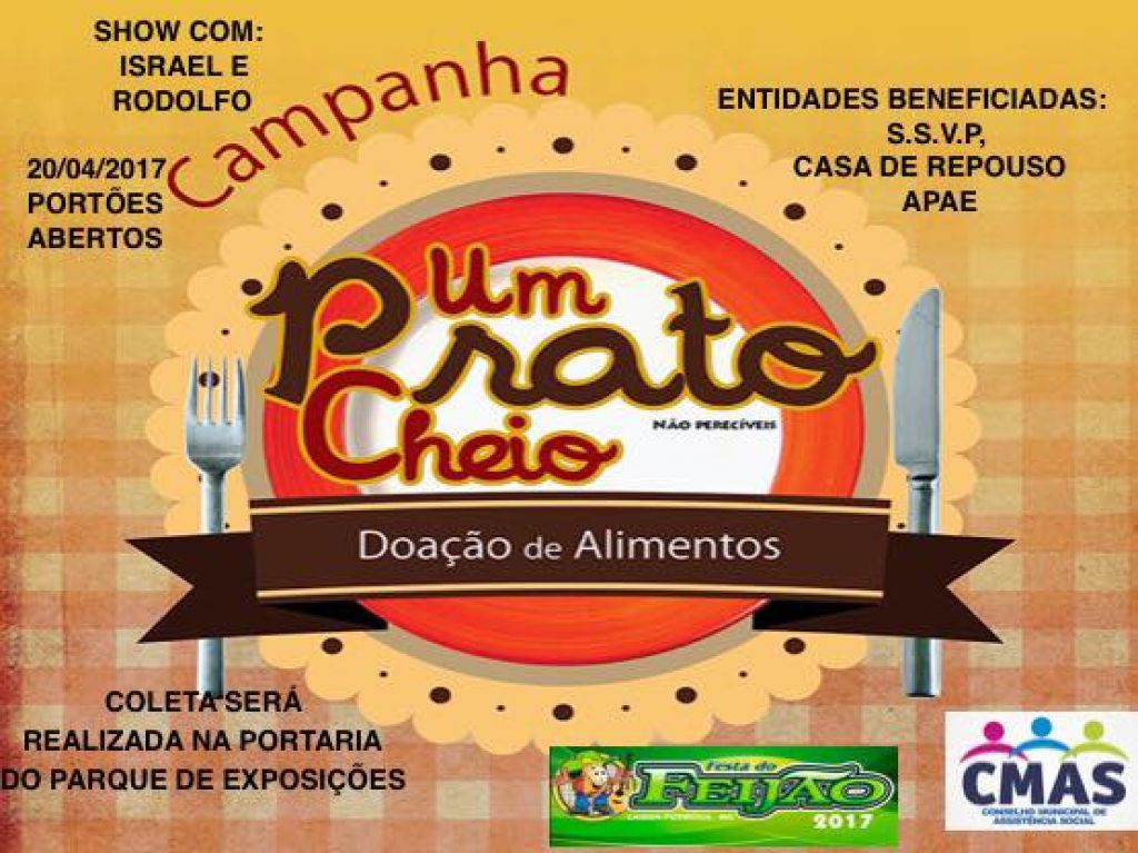 Campanha ´Um Prato Cheio´ Abrace essa causa!