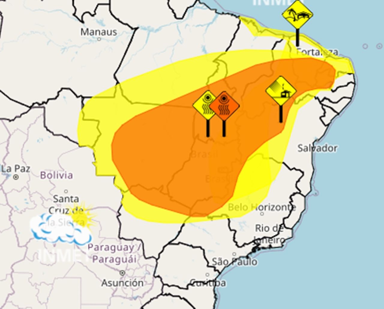 Inmet emite alerta de vendaval para 117 municípios de Minas Gerais