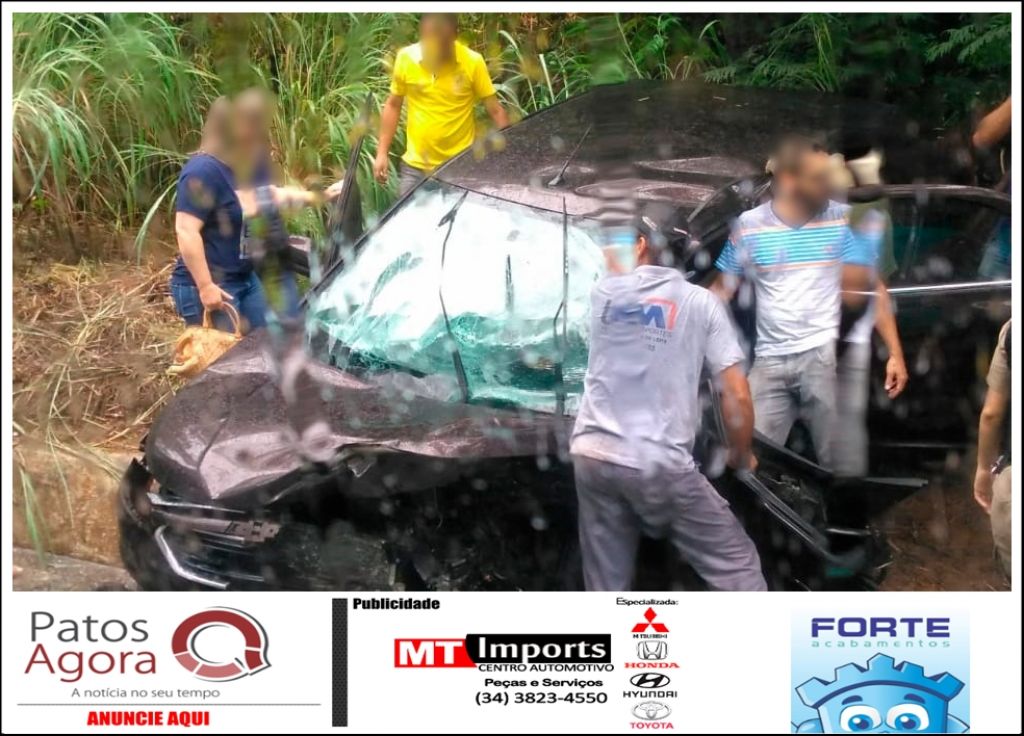 Prefeito de Vazante se envolve em acidente de carro na curva do Indaiazinho na MGC-354