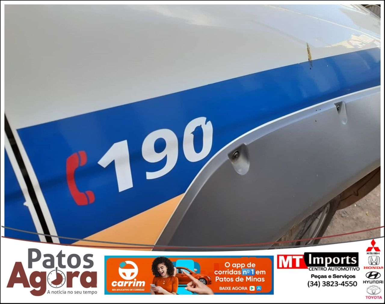 Polícia Militar atende ocorrência de suspeita de agressão contra criança de quatro anos em Patos de Minas