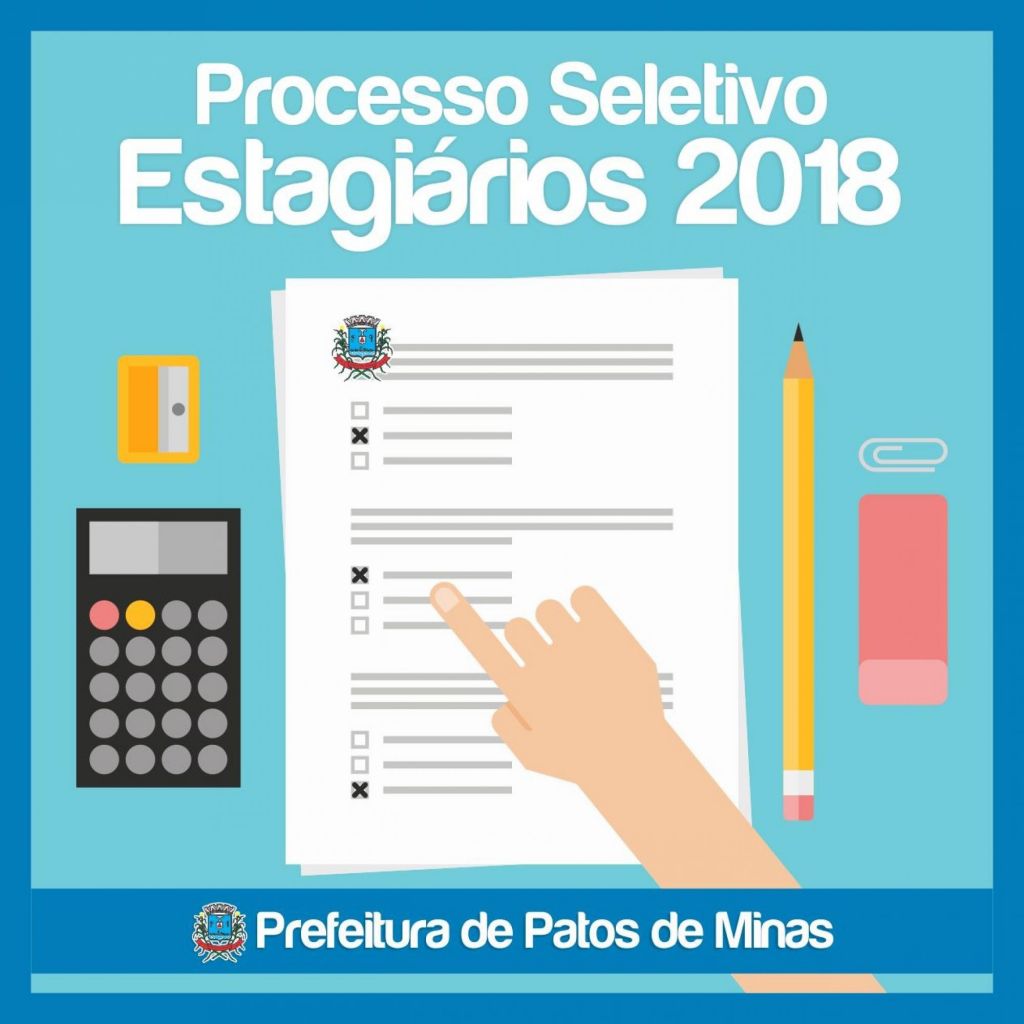 Processo Seletivo para contratação de estagiários será realizado no mês de Março pela Prefeitura de Patos de Minas 