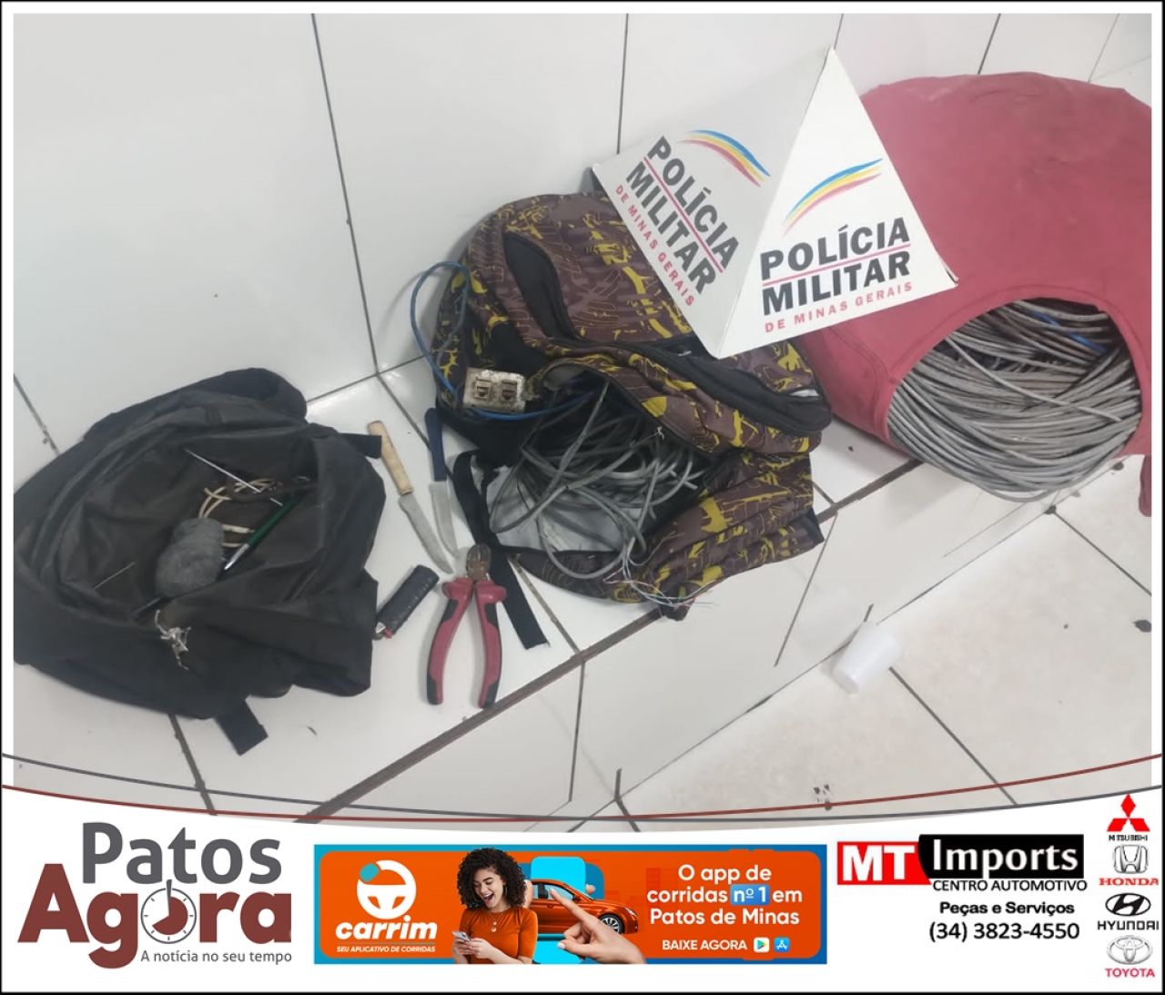 Polícia Militar prende suspeitos de furto de fiação no Palácio dos Cristais