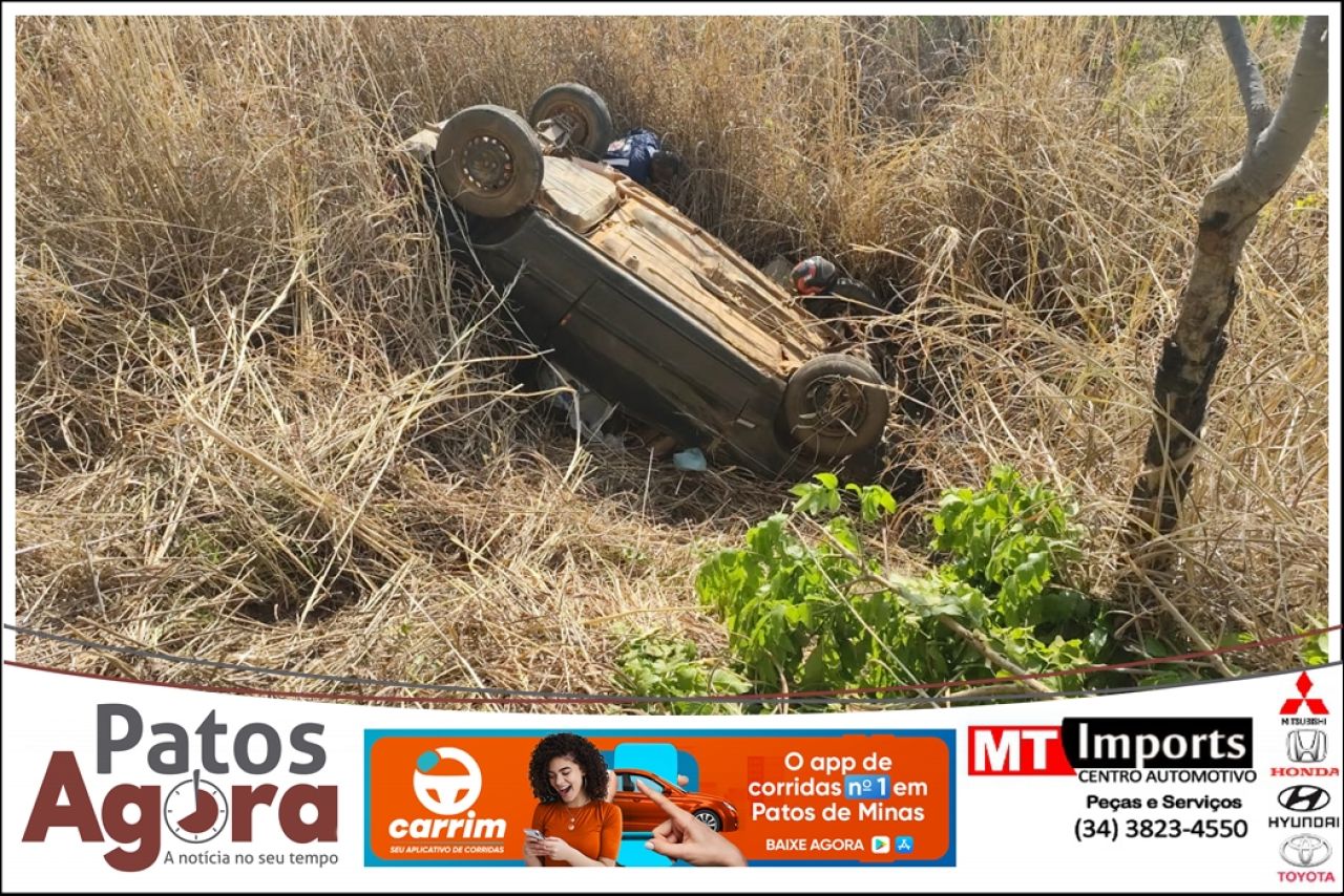Motorista morre após carro capotar na MG-181, em Brasilândia de Minas