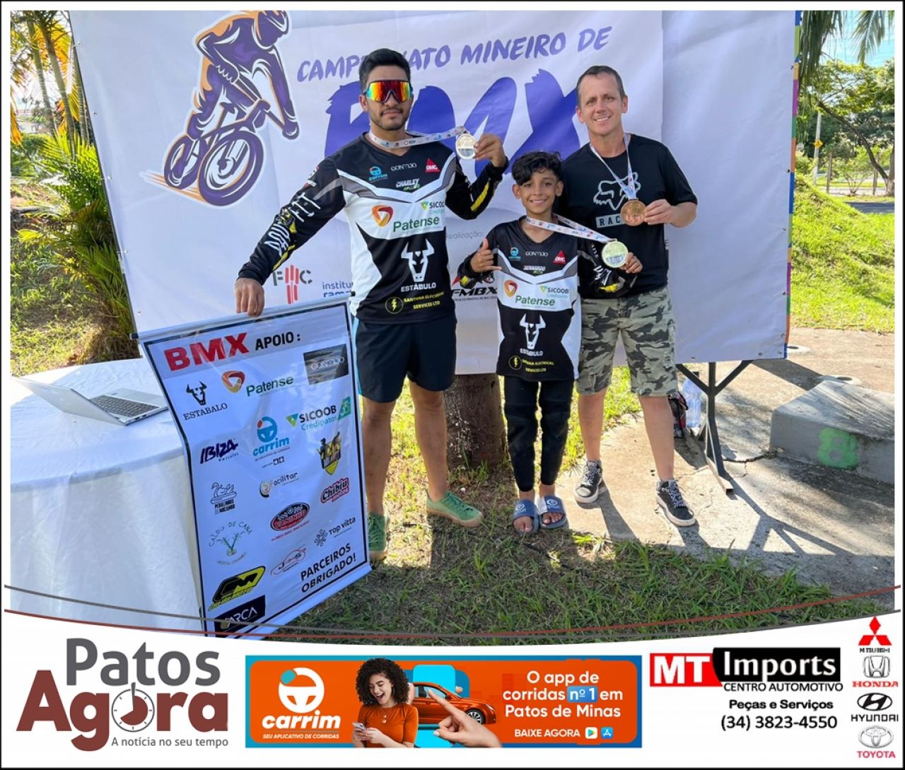 Atletas patenses se destacam na abertura do Campeonato Mineiro de Bicicross