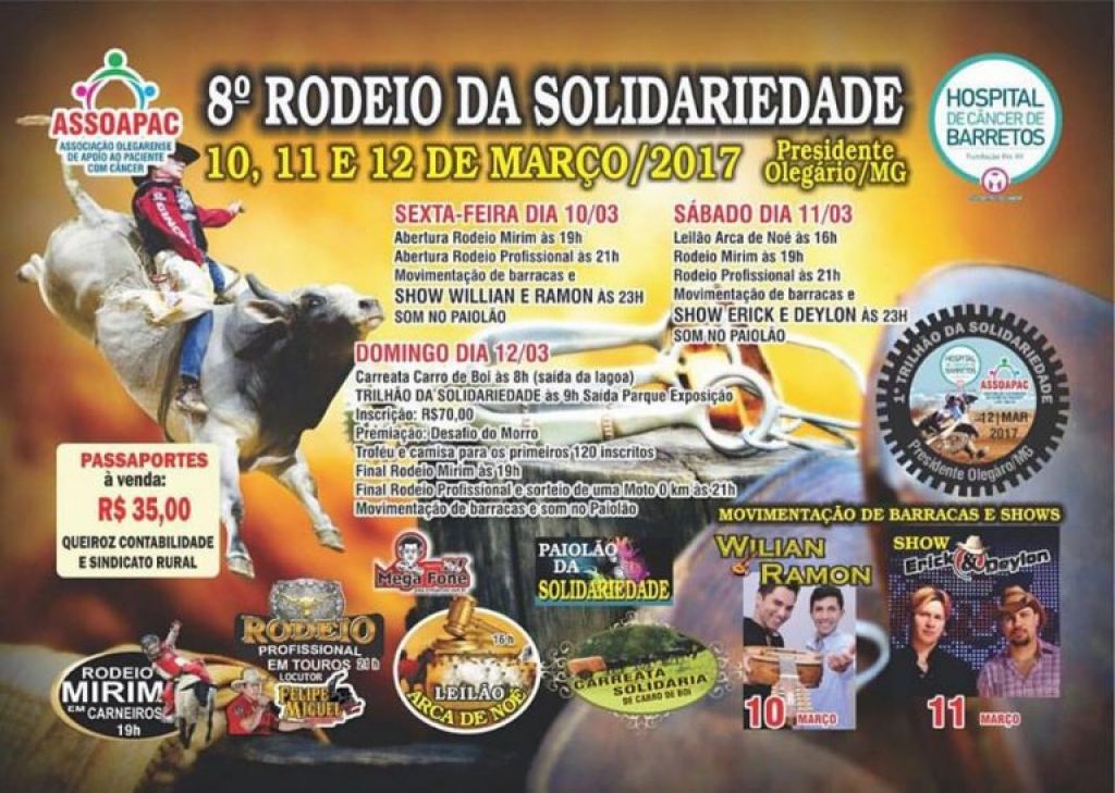 Peão de Uberaba vence rodeio em touros no 8º Rodeio da Solidariedade de  Presidente Olegário