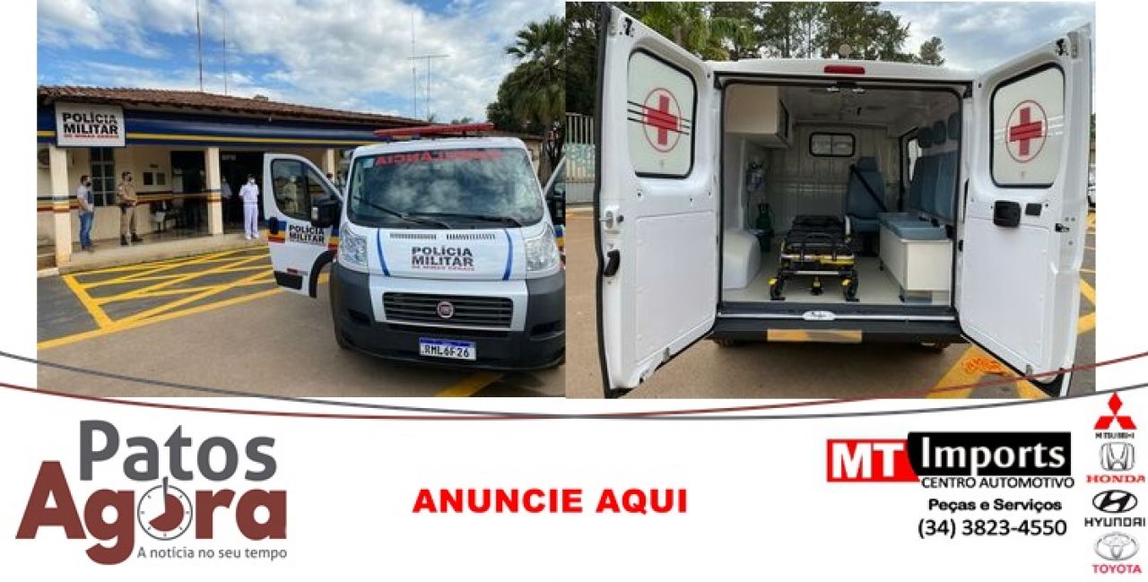 PM recebe viatura ambulância por meio de parceria público privada para atendimentos e consultas em outras cidades