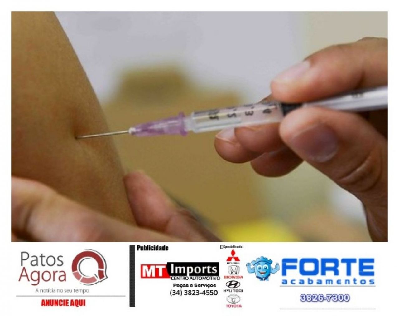 Vacinação contra gripe é retomada nessa sexta-feira em Patos de Minas