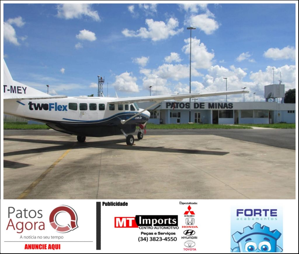 Aeroporto Municipal de Patos de Minas recebe ampliação e melhorias