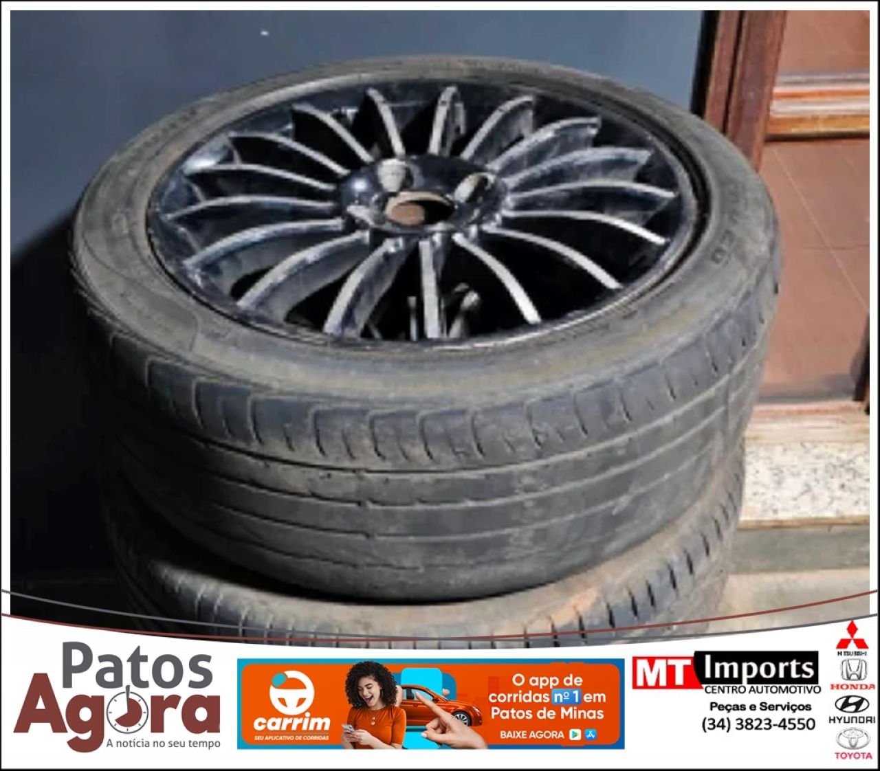 PM prende suspeito de furtar rodas de veículo e bicicleta em casa à venda no bairro Alto da Serra