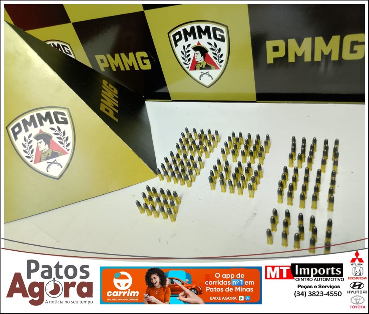 Motociclista é preso com 150 munições e embriaguez ao volante na BR-352