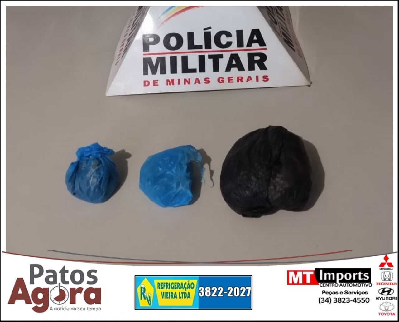 Polícia Militar de Patrocínio prende autor por tráfico ilícito de drogas