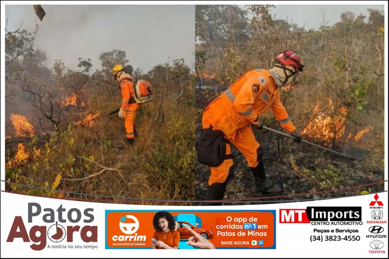 Incêndio destrói 5 mil hectares de vegetação em João Pinheiro, área equivalente a 7 mil campos de futebol