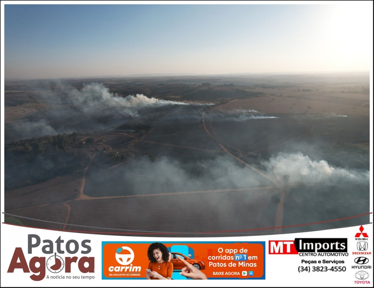 Incêndio de grandes proporções consome mais de 300 hectares na região de Capão das Canoas 